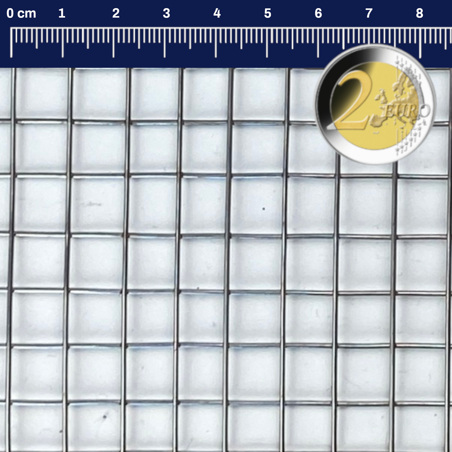 Treillis soudé en acier inoxydable maillage 10 mm épaisseur du fil 1 mm V2A 1.4301 sur mesure