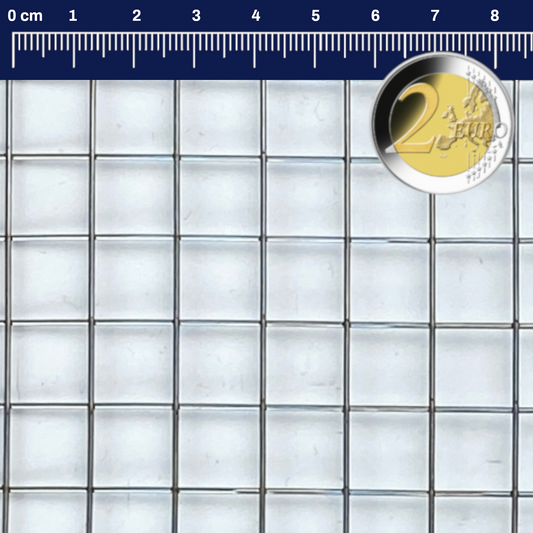 Treillis soudé en acier inoxydable maillage 12 mm épaisseur du fil 1 mm V2A 1.4301 sur mesure