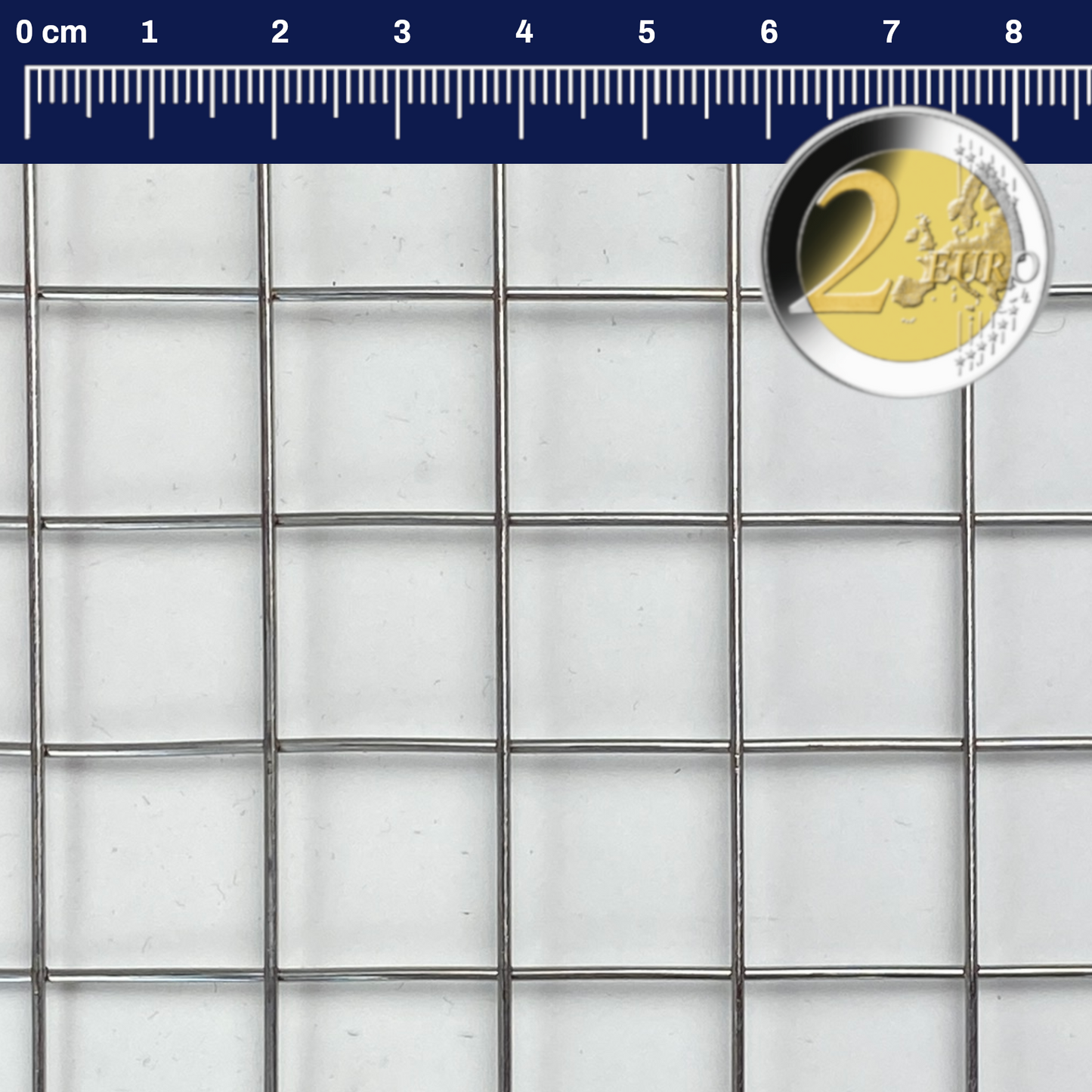 Treillis soudé en acier inoxydable maillage 19 mm épaisseur du fil 1 mm V2A 1.4301 sur mesure