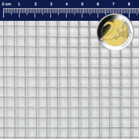 Treillis soudé en acier inoxydable maillage 7,5 mm épaisseur du fil 1 mm V2A 1.4301 sur mesure