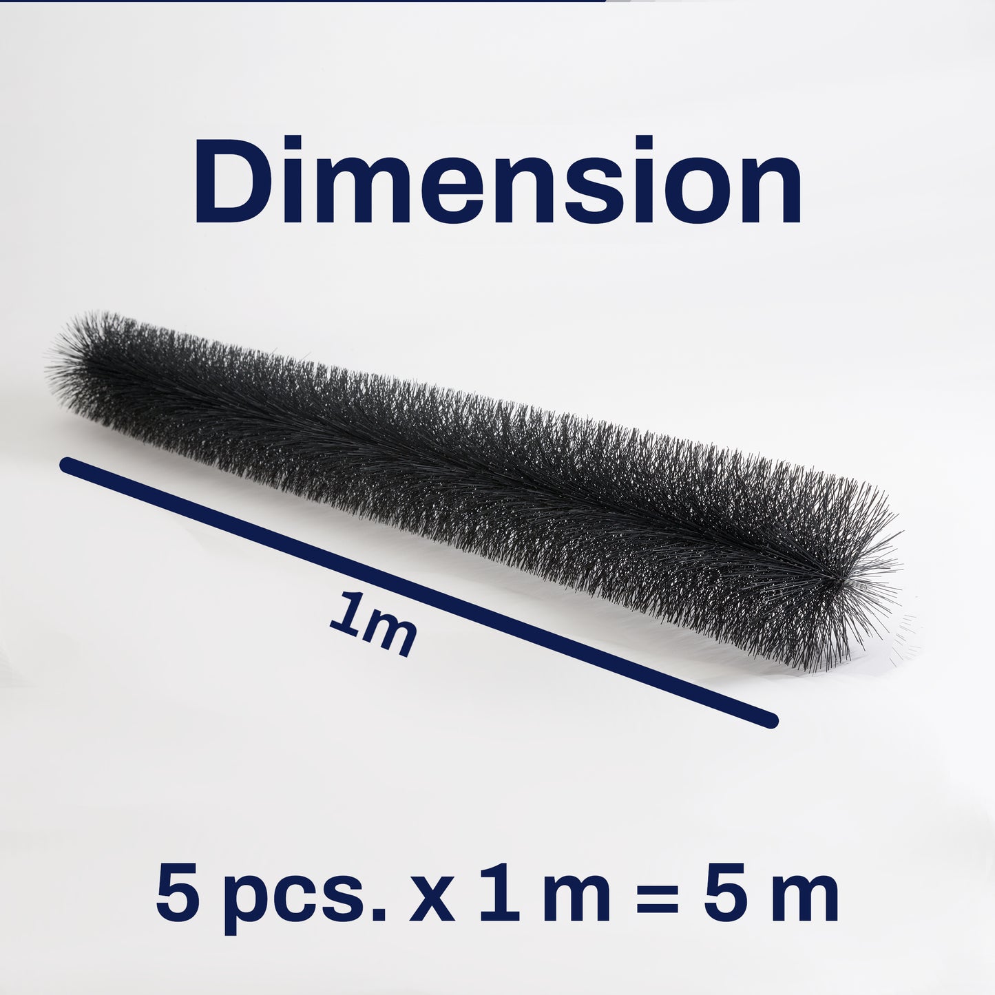 Chenille de gouttière 5 m (5 pcs x 1 m) – Protection efficace contre les feuilles, les martres et les oiseaux pour votre gouttière ou votre installation solaire Ø 10 cm ou Ø 15 cm