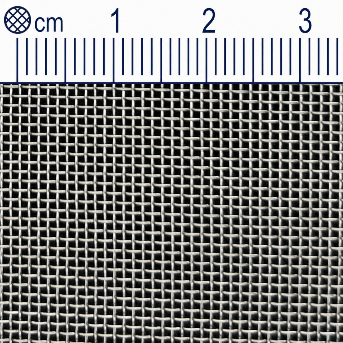 Tissu métallique en acier inoxydable, maille 0,72 mm (Mesh 24), diamètre de fil : 0,35 mm V2A 1.4301, sur mesure