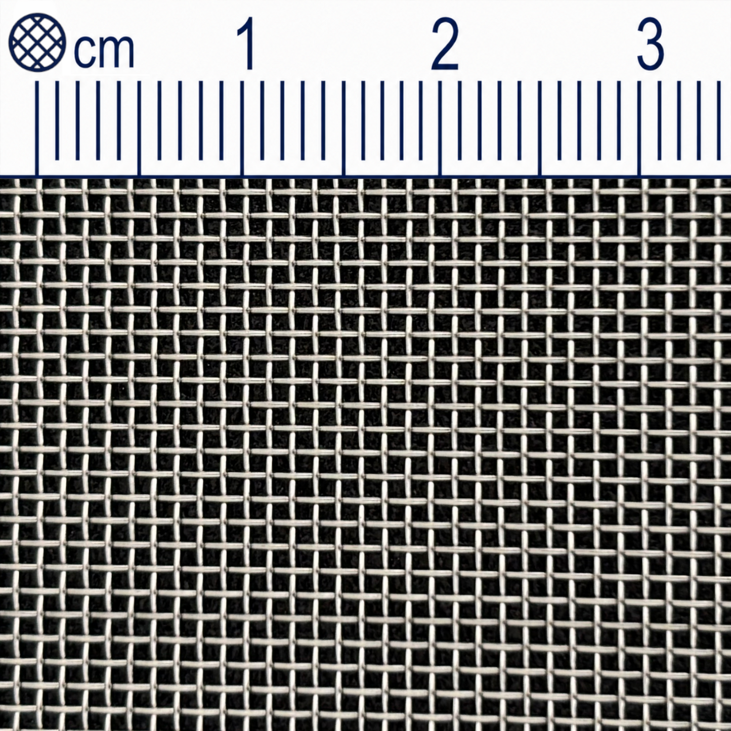 Tissu métallique inox, maille 0,87 mm (mesh 20), diamètre de fil 0,4 mm, V2A 1.4301, découpé sur mesure