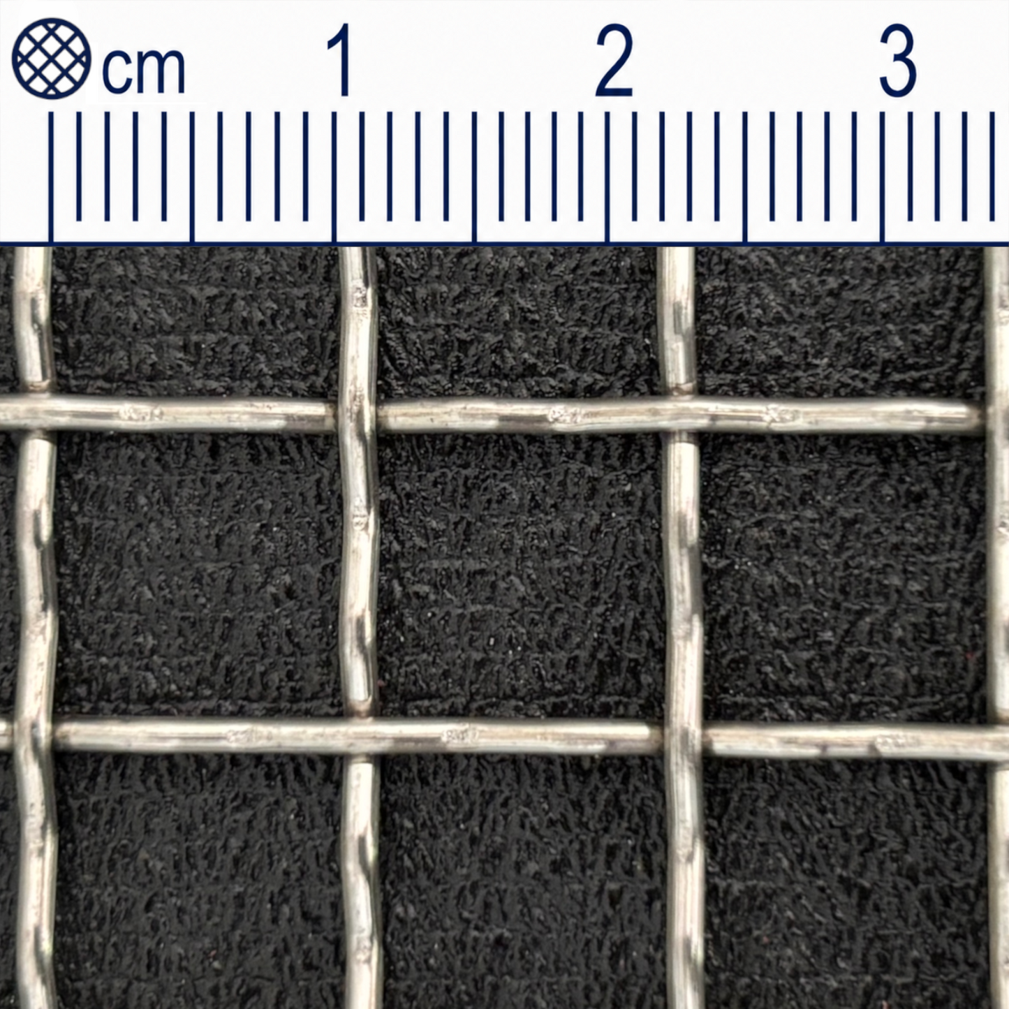 Tissu métallique en acier inoxydable, maille 10 mm (mesh 2,2), diamètre de fil : 1,4 mm, V2A 1.4301, sur mesure