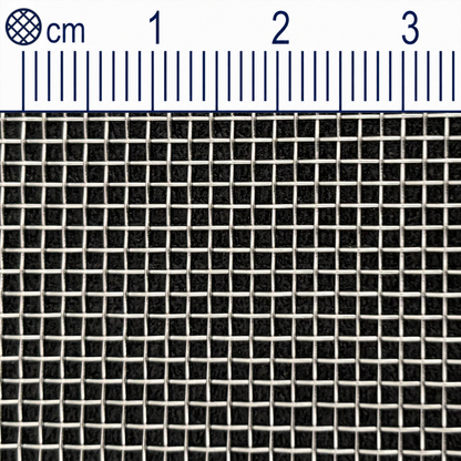 Tissu métallique en acier inoxydable, maille 1,25 mm (mesh 16), diamètre de fil : 0,4 mm, V4A 1.4401, sur mesure