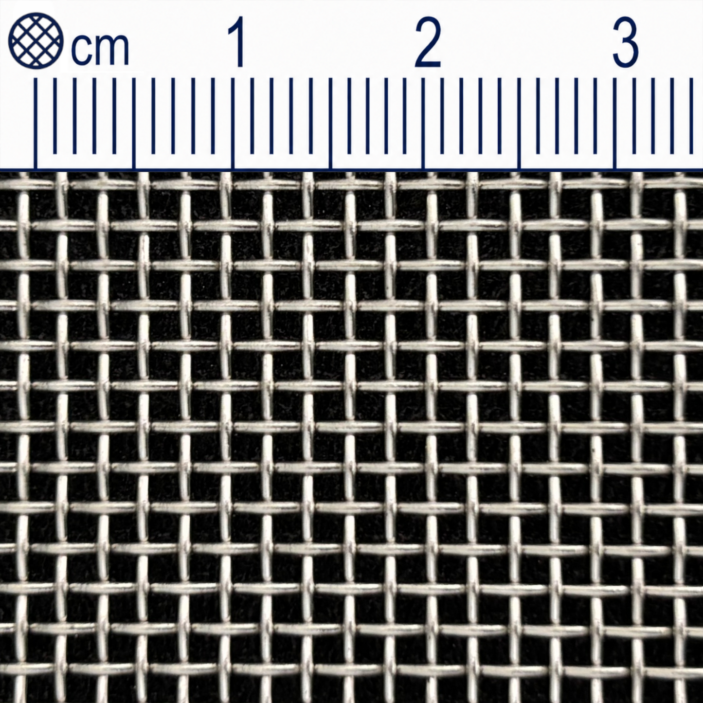 Treillis métallique en acier inoxydable maillage 1,4 mm (maille 12) Épaisseur du fil : 0,7 mm V2A 1.4301 sur mesure