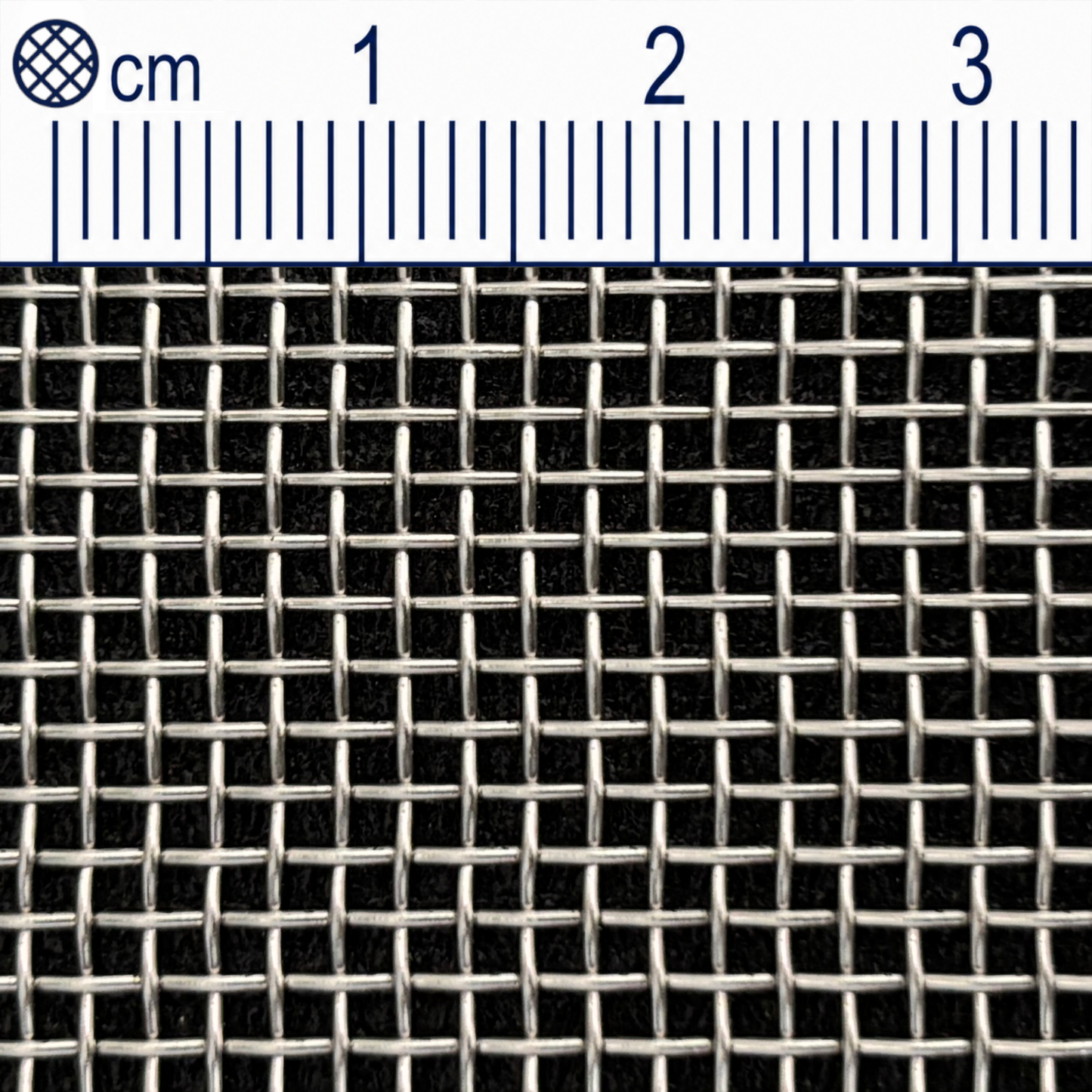 Treillis métallique en acier inoxydable maillage 1,54 mm (maille 12) Épaisseur du fil : 0,58 mm V2A 1.4301 sur mesure