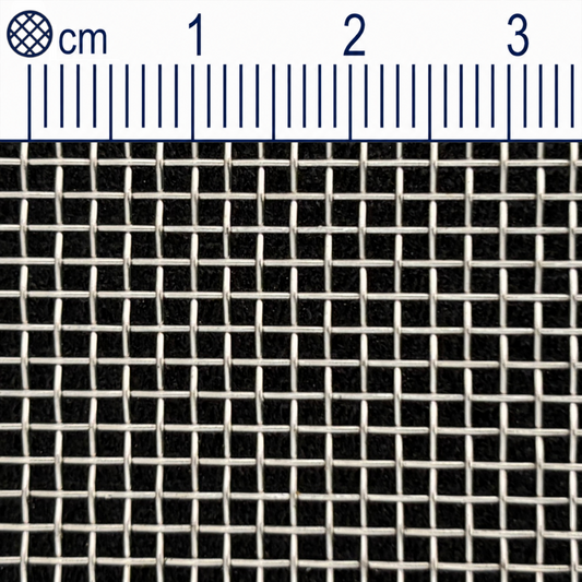 Treillis métallique en acier inoxydable maillage 1,5 mm (maille 12) Épaisseur du fil : 0,5 mm V2A 1.4301 sur mesure