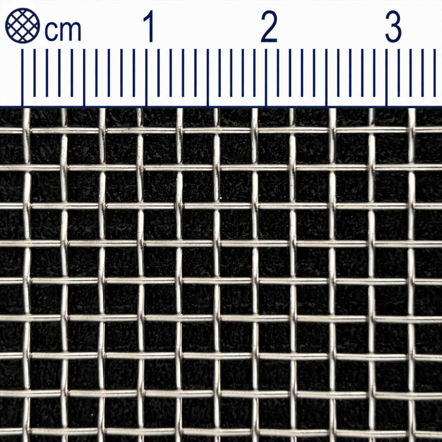 Tissu métallique inox, maille 2,5 mm (mesh 8), diamètre de fil 0,7 mm, V2A 1.4301, découpé sur mesure