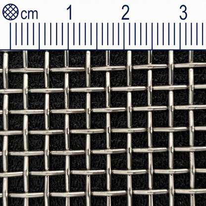 Toile métallique pour protection contre les étincelles, maille 2,5 mm, diamètre du fil 1 mm, acier inoxydable V2A 1.4301