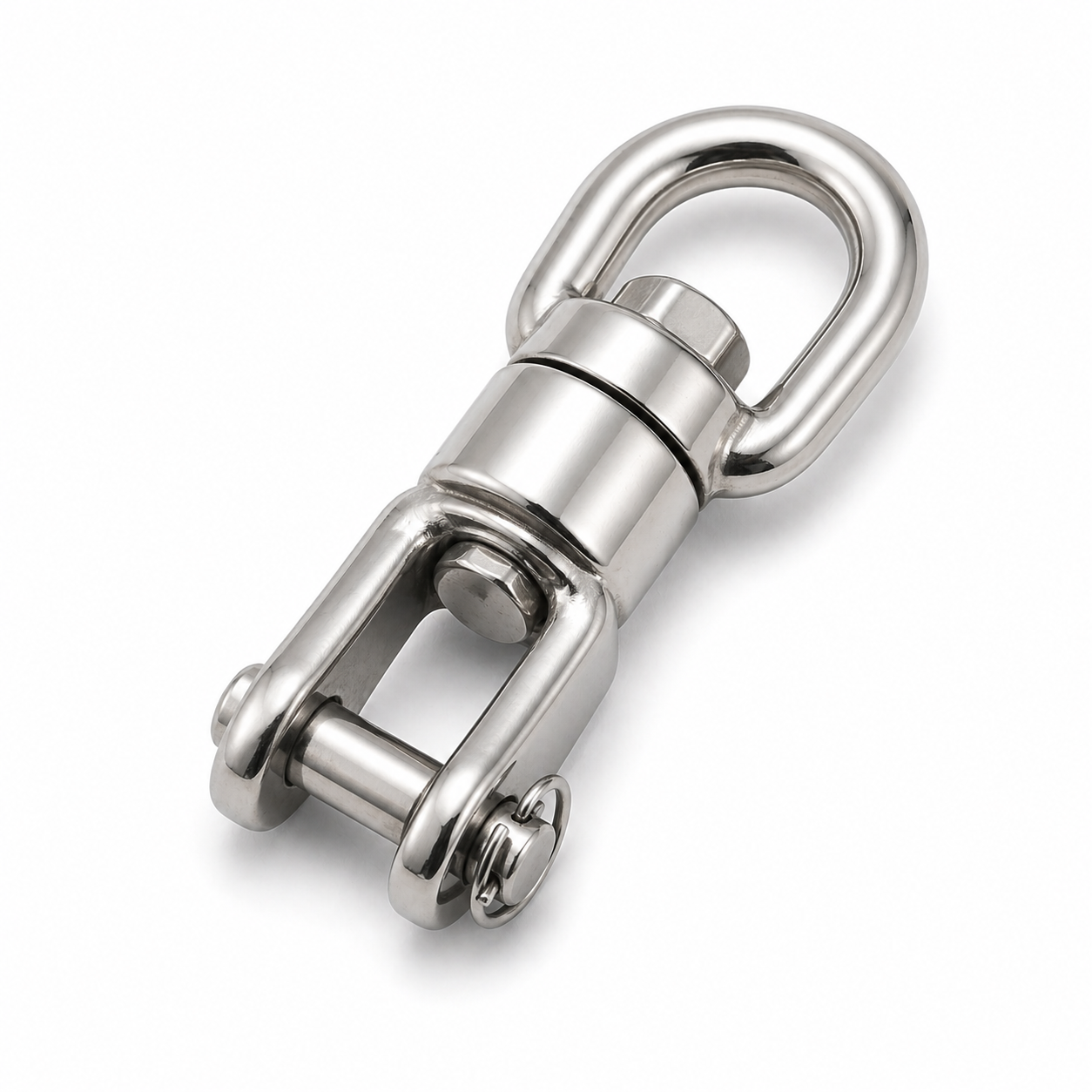 Émerillon en acier inoxydable V4A 1.4401 œil–chape