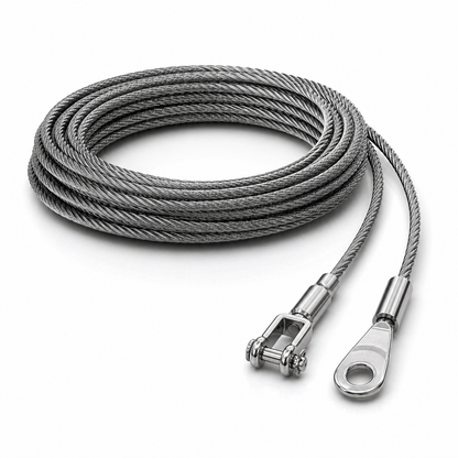 Edelstahl Drahtseil 4 mm V4A (1.4401) 1x19 nach Maß gefertigt – konfigurierbar