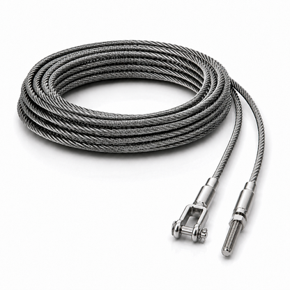 Edelstahl Drahtseil 4 mm V4A (1.4401) 1x19 nach Maß gefertigt – konfigurierbar
