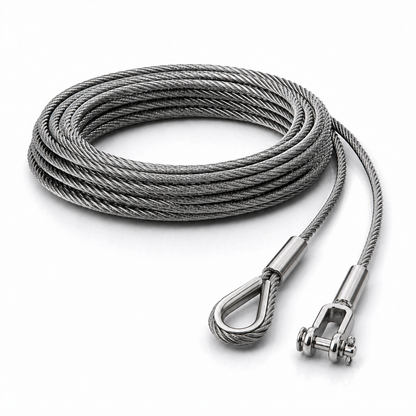 Edelstahl Drahtseil 4 mm V4A (1.4401) 1x19 nach Maß gefertigt – konfigurierbar