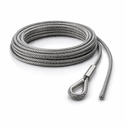 Edelstahl Drahtseil 4 mm V4A (1.4401) 1x19 nach Maß gefertigt – konfigurierbar