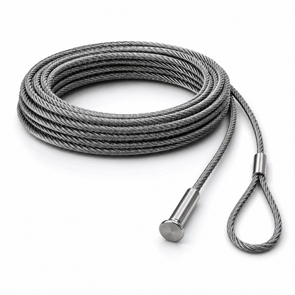Edelstahl Drahtseil 4 mm V4A (1.4401) 1x19 nach Maß gefertigt – konfigurierbar
