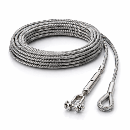 Edelstahl Drahtseil 4 mm V4A (1.4401) 1x19 nach Maß gefertigt – konfigurierbar