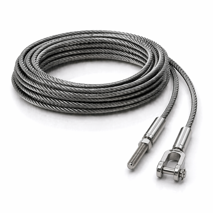 Edelstahl Drahtseil 4 mm V4A (1.4401) 1x19 nach Maß gefertigt – konfigurierbar