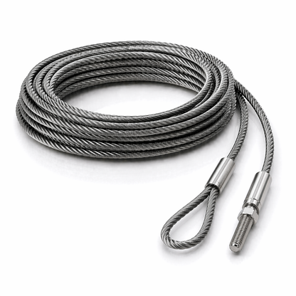 Edelstahl Drahtseil 4 mm V4A (1.4401) 1x19 nach Maß gefertigt – konfigurierbar