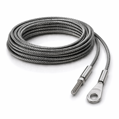Edelstahl Drahtseil 4 mm V4A (1.4401) 1x19 nach Maß gefertigt – konfigurierbar