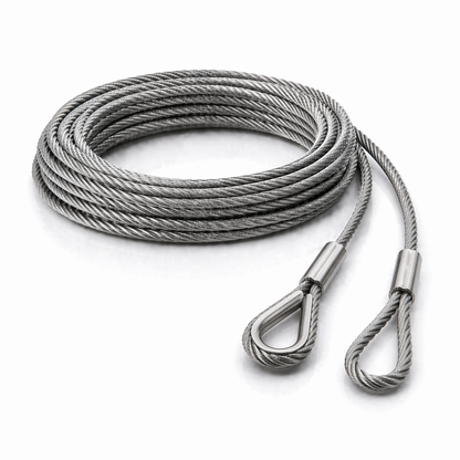 Edelstahl Drahtseil nach Maß (1.4401 V4A) – Schlaufe & Kausche – Ø 1–10 mm – konfigurierbar