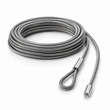 Edelstahl Drahtseil nach Maß (1.4401 V4A) – Schlaufe & Seilstopper – Ø 1–10 mm – konfigurierbar
