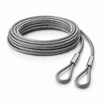 Edelstahl Drahtseil nach Maß (1.4401 V4A) – Schlaufe & Schlaufe – Ø 1–10 mm – konfigurierbar