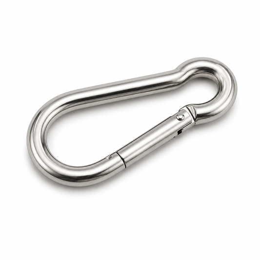 Mousqueton en acier inoxydable V4A 1.4401 DIN 5299
