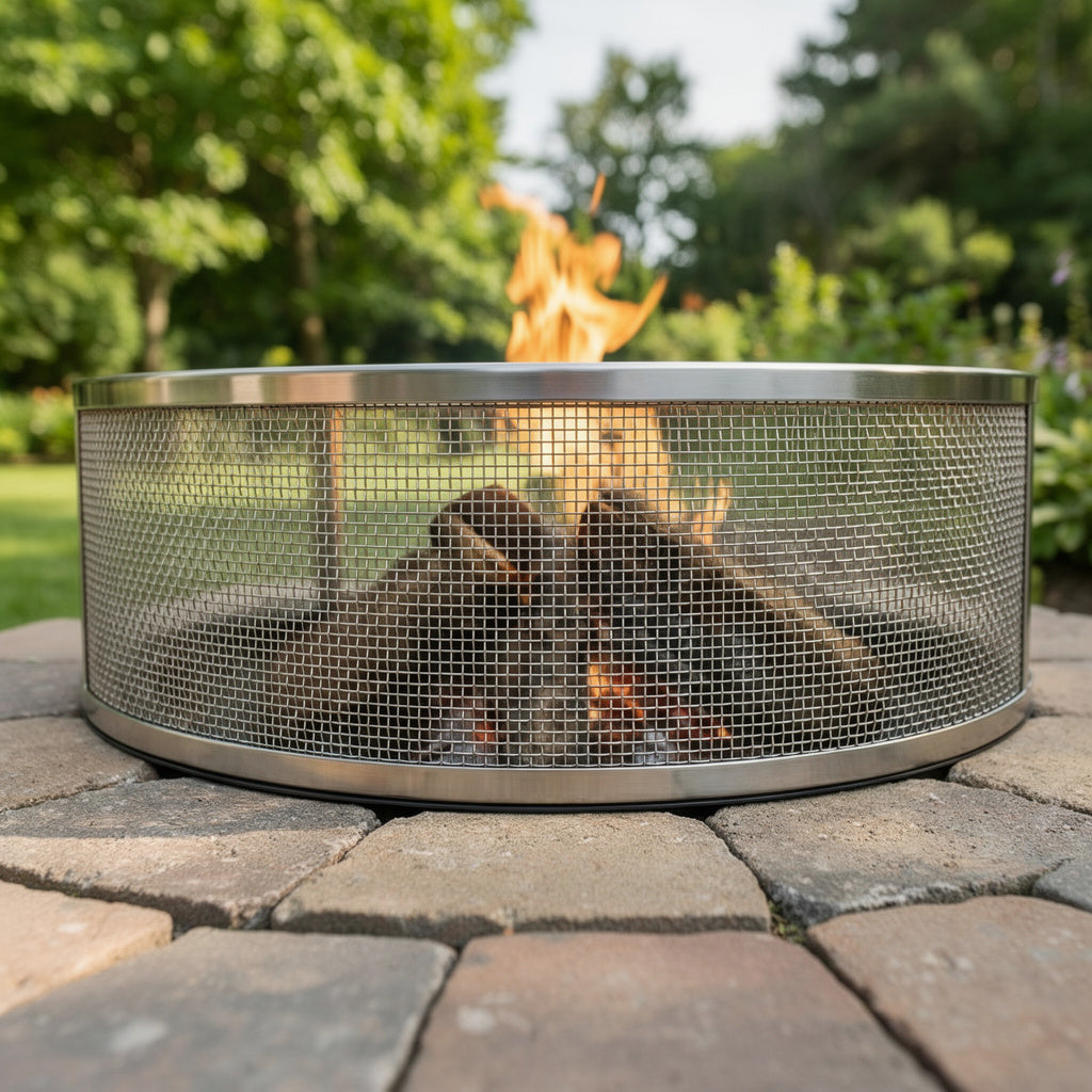 Toile métallique pour protection contre les étincelles, maille 2,5 mm, diamètre du fil 1 mm, acier inoxydable V2A 1.4301