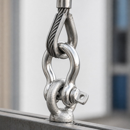 Manillon en acier inoxydable V4A, forme lyre