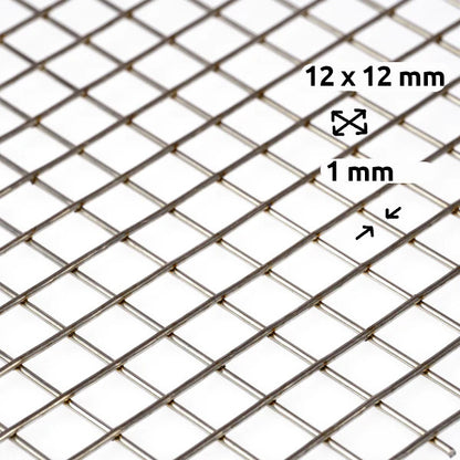 Treillis soudé galvanisé à chaud dimension des mailles 12,7 x 12,7 mm épaisseur du fil 1 mm sur mesure