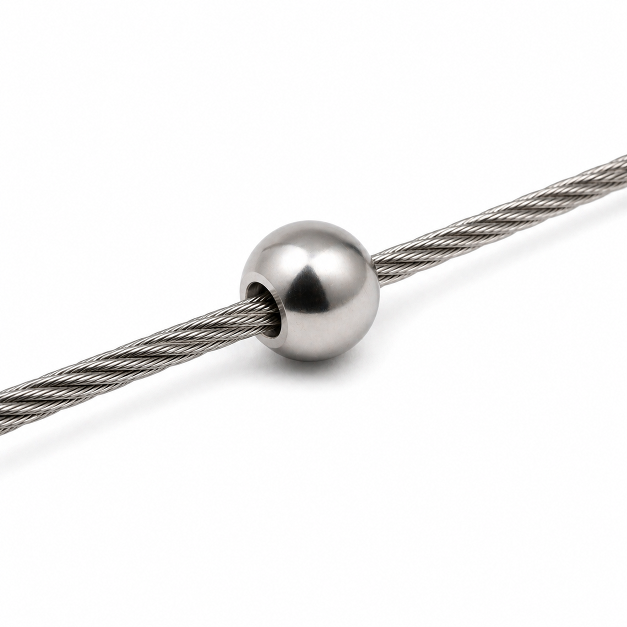 Butée de câble inox V4A 1.4401, sphérique